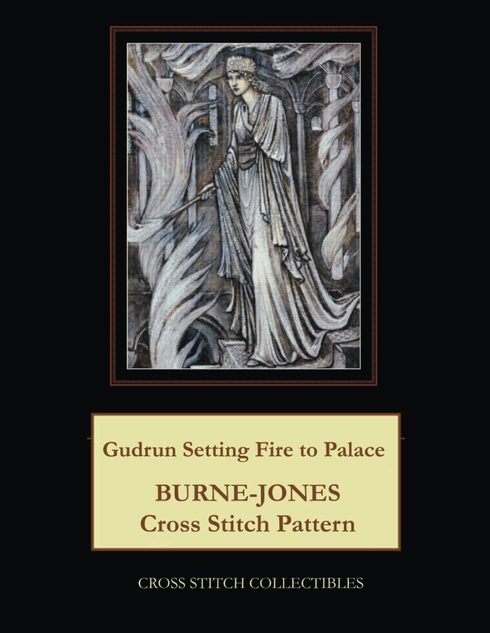 Gudrun Setting Fire to Palace: Burne-Jones Cross Stitch Pattern Hobbies & Crafts