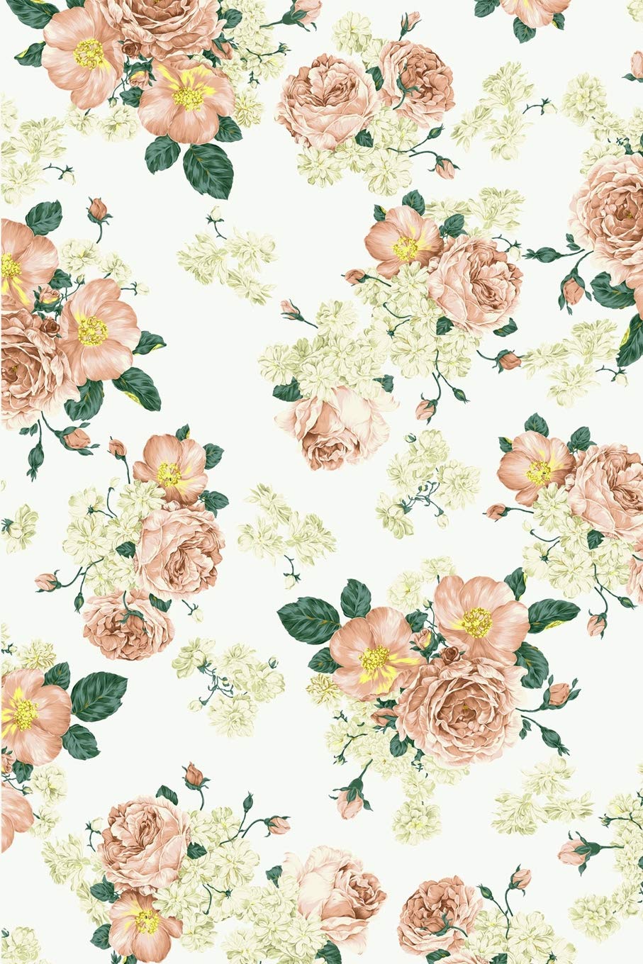 Notebook: Floral Rose Blooms Journal 100 Blank Lined Page Matte Soft Cover Notebook, College Ruled (6 x 9 inch) Blank Lined Roses Design Cover Notebook Mathematics