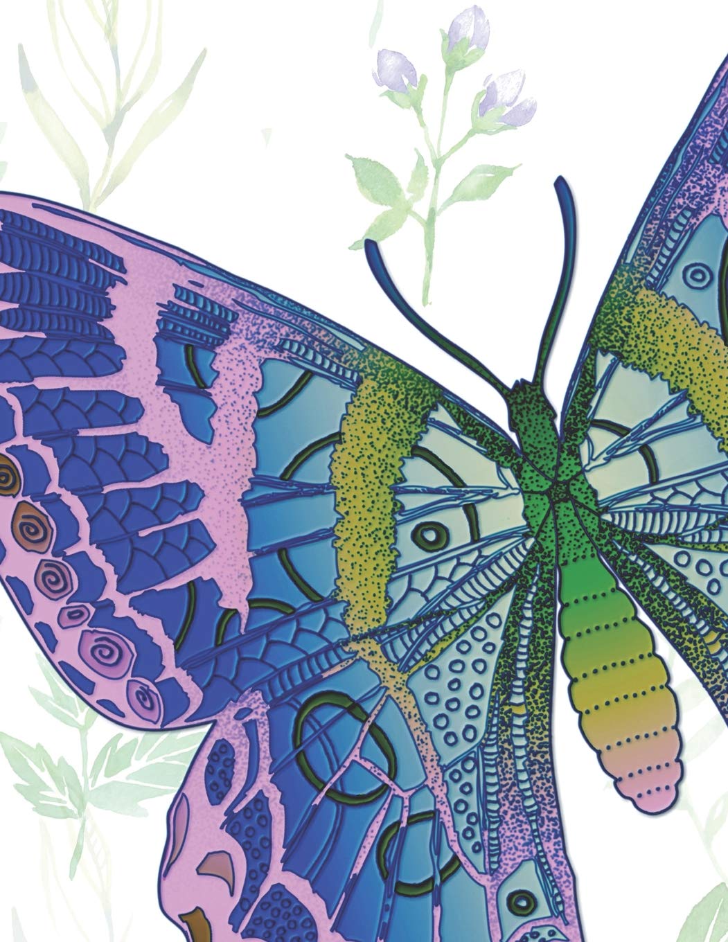 Butterflies Freedom Notebook: Butterflies Flowers Botanical Notebook book