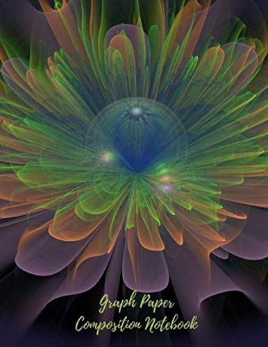 Graph Paper Composition Notebook: Grid Paper Notebook, Quad Ruled, with beautiful fractal art Cover and 100 Sheets (Large 8.5 x 11) book