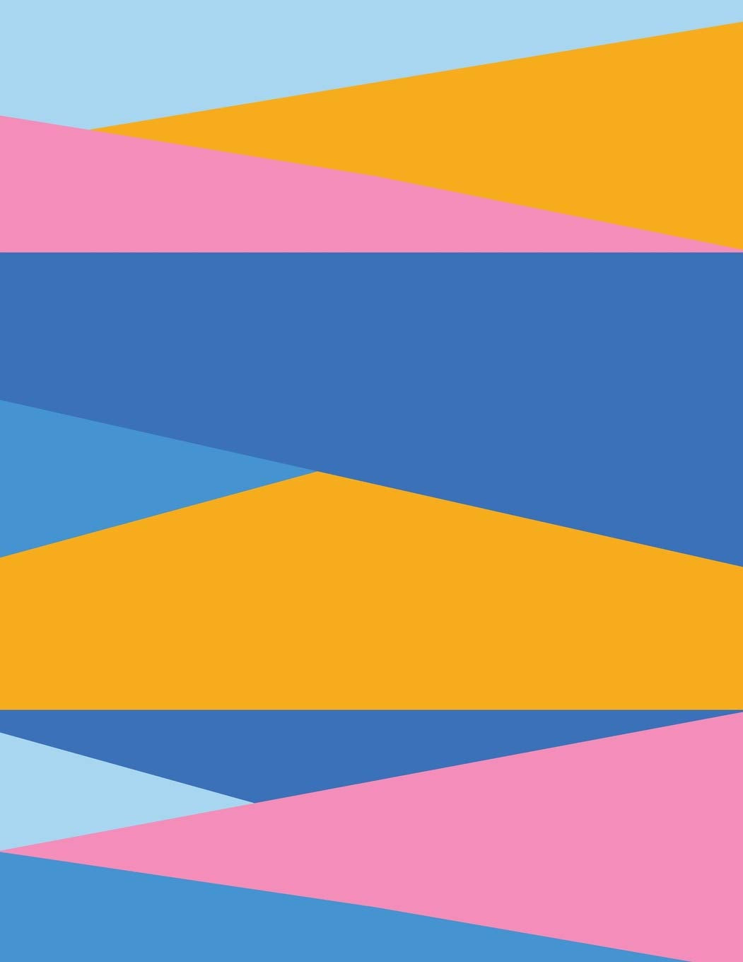 Notebook: Cute Lined Notebook for School, Home, and Office with Fun Geometric Cover Design in Blue, Yellow, and Pink Learning & Reference