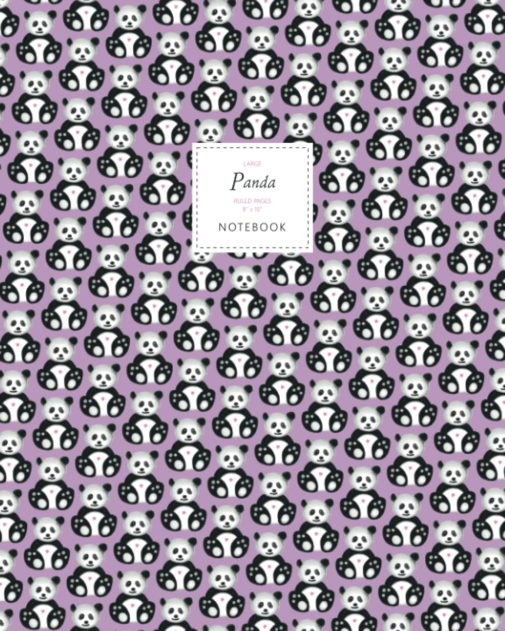 Panda Notebook - Ruled Pages - 8x10 - Premium: (Pink Edition) Fun notebook 192 ruled/lined pages (8x10 inches / 20.3x25.4 cm / Large Jotter) Stationery