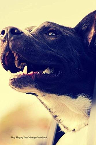 Dog Happy Car Vintage Notebook: 6 x 9 in; 15.2 x 22.9 cm Mathematics