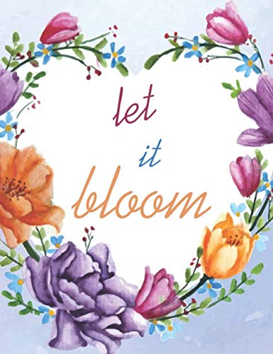 Let it Bloom: Beautiful Simple Watercolor Notebook or Journal 8.5" x 11" White Paper with Tulip Icon , 100 pages Film, Art & Culture