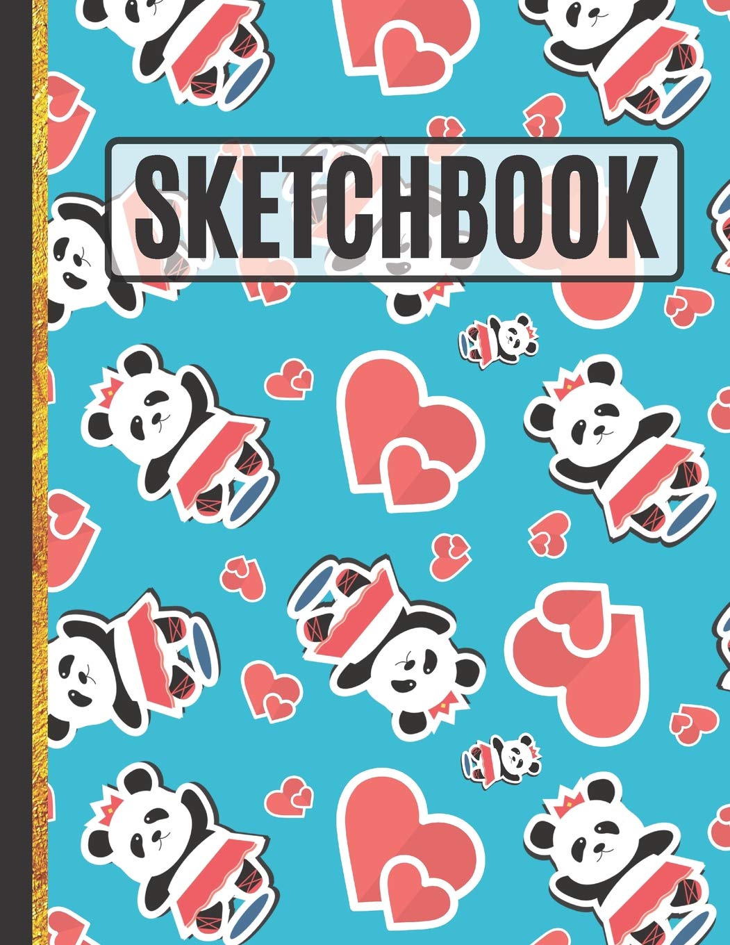 Sketchbook: Girls Panda and Hearts Drawing Book / Sketchbook to Practice Sketching, Drawing and Creative Doodling Non-fiction