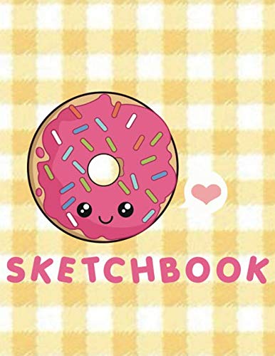 Sketchbook: Cute Kawaii Donut Sketchbook! 110+ pages of 8.5” x 11” Blank Pages perfect for Sketching, Doodling, Drawing or for Cute Kawaii School Supplies! (Japanese Sketchbook) Film, Art & Culture