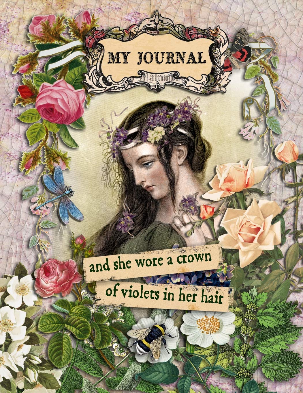 My Journal - And She Wore A Crown Of Violets In Her Hair: Pretty Lesbian LGBT Journal Specially Designed for Gay Women, 8.5" x 11" Large Same Sex ... Vintage Keepsake Gratitude Notebook Books