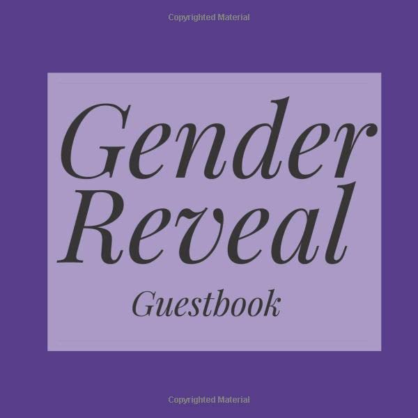 Gender Reveal Guestbook: Purple Regal Royal Signing Sign In Book, Welcome New Baby Girl with Gift Log Recorder, Address Lines, Prediction, Advice Wishes, Photo Milestones Parents & Children