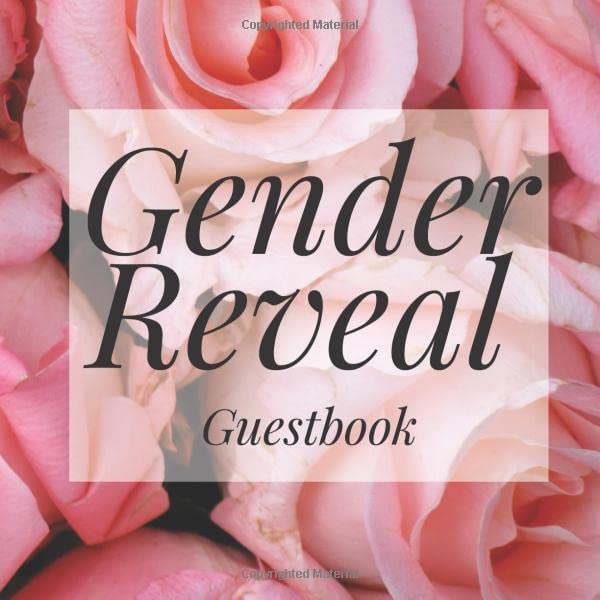 Gender Reveal Guestbook: Pink Floral Roses Signing Sign In Book, Welcome New Baby Girl with Gift Log Recorder, Address Lines, Prediction, Advice Wishes, Photo Milestones Parents & Children