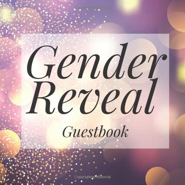 Gender Reveal Guestbook: Bokeh Gold Purple Signing Sign In Book, Welcome New Baby Girl with Gift Log Recorder, Address Lines, Prediction, Advice Wishes, Photo Milestones Parents & Children