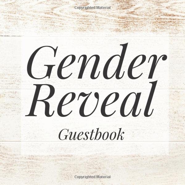 Gender Reveal Guestbook: White Rustic Wood Wooden Signing Sign In Book, Welcome New Baby Girl with Gift Log Recorder, Address Lines, Prediction, Advice Wishes, Photo Milestones Parents & Children