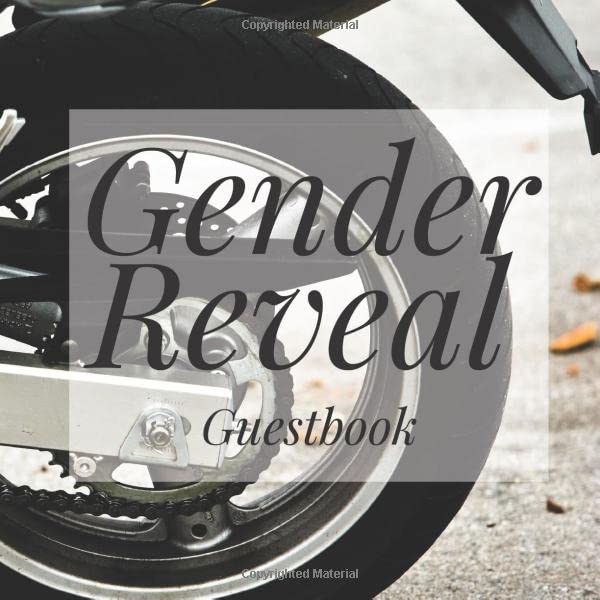 Gender Reveal Guestbook: Motorcycle Biker Signing Sign In Book, Welcome New Baby Girl with Gift Log Recorder, Address Lines, Prediction, Advice Wishes, Photo Milestones Parents & Children