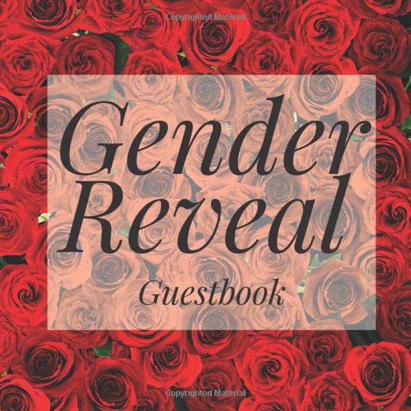 Gender Reveal Guestbook: Red Roses Floral Flowers Garden Signing Sign In Book, Welcome New Baby Girl with Gift Log Recorder, Address Lines, Prediction, Advice Wishes, Photo Milestones Parents & Children
