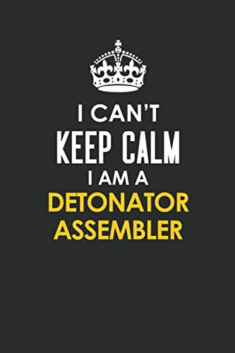 I Can't Keep Calm I Am a Detonator Assembler: Inspirational life quote blank lined Notebook 6x9 matte finish Books