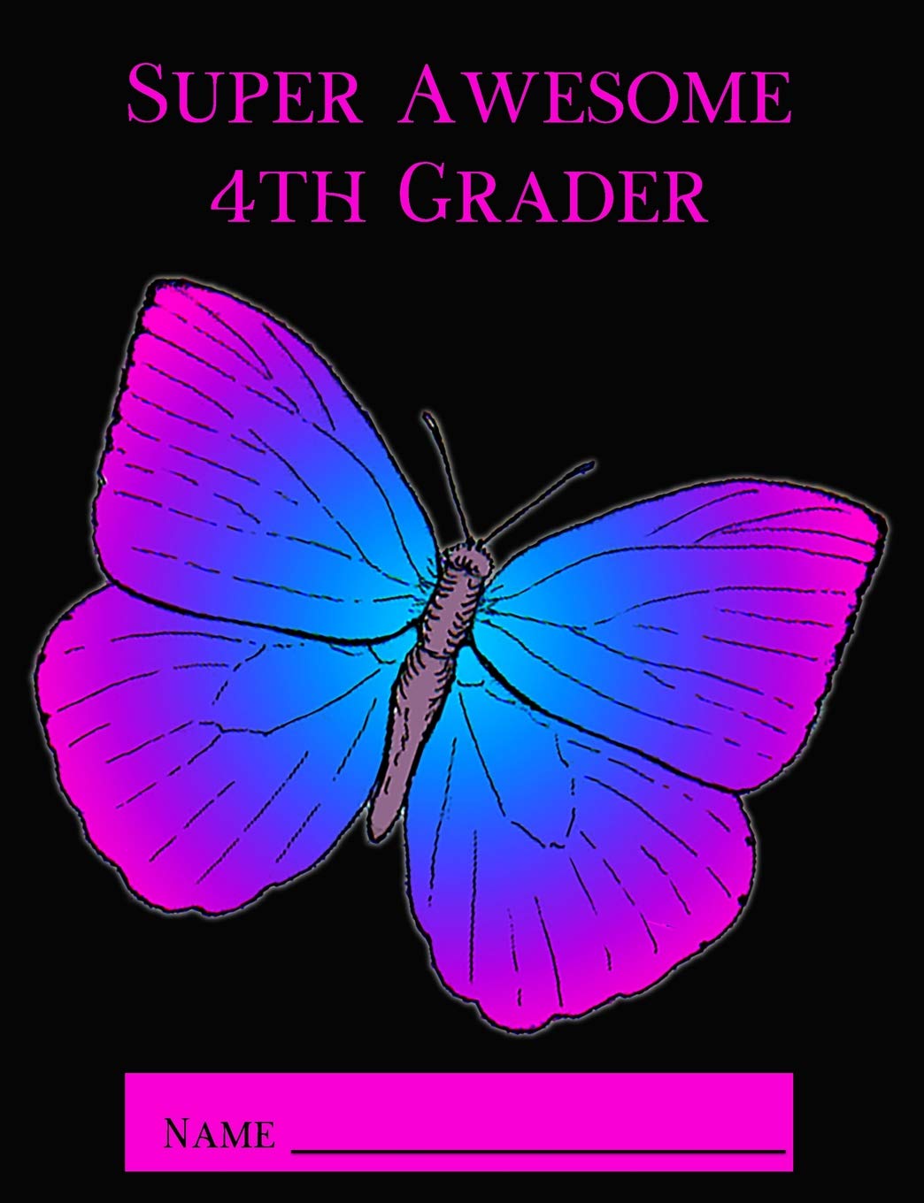 Super Awesome 4th Grader: Primary Composition Notebook - 100 wide ruled pages class note taking book for fourth grade school supplies or a journal diary book