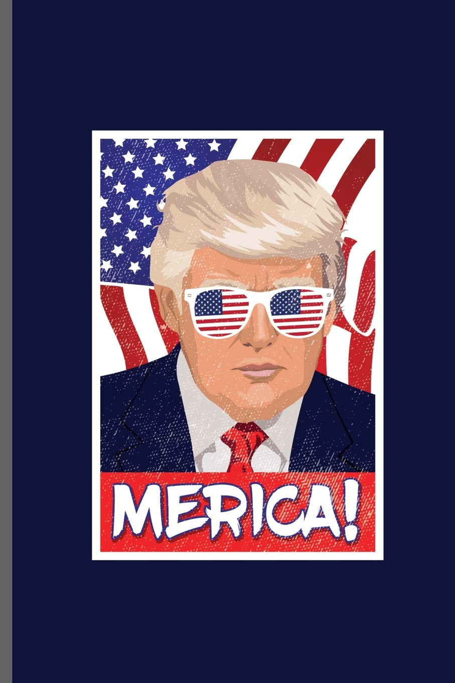 Merica!: American Flag USA Independence Day notebooks gift (6"x9") Dot Grid notebook to write in Non-fiction
