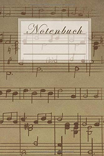 Notenbuch: Notenbuch für Musiker und Komponisten/ 50 Seiten /Blanko Staff Papier/ Manuskript Papier /Piano /Gitarre/ Violine/ Keyboard / 6x9 Forma DIN A5/Soft Cover matt Sheet Music