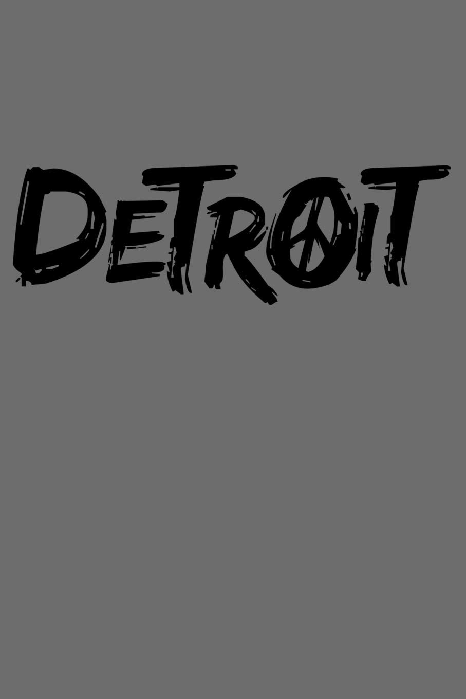 Notebook: Detroit Pride Michigan Peace Sign US City State Black Lined Journal Notebook Writing Diary - 120 Pages 6 x 9 Books
