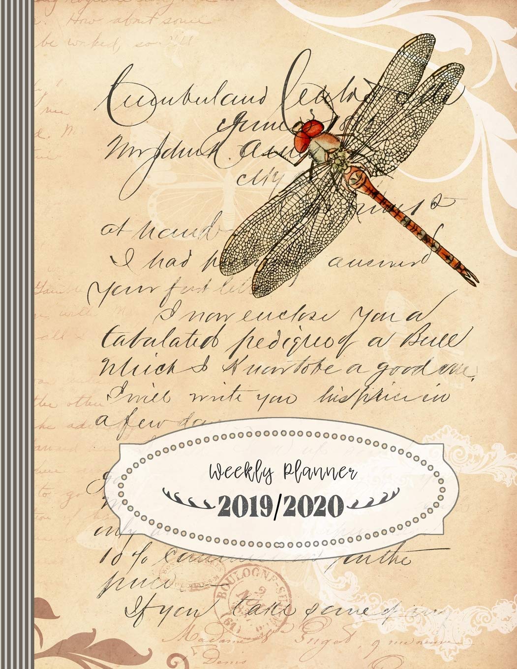 2019 / 2020: Academic Year Planner Weekly And Monthly July 2019 - June 2020 - Large Calendar 8.5x11 Plus Lined Pages - Diary Organizer For Girls Women - Vintage Ephemera Dragonfly Business, Finance & Career