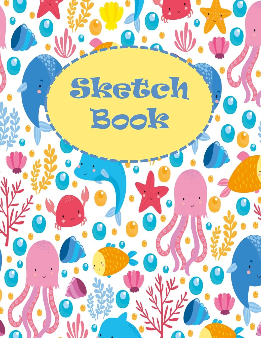 Sketch Book: Ocean Themed Journal for Kids, 100 Blank Pages for Doodling, Sketching, and Drawing Arts & Music