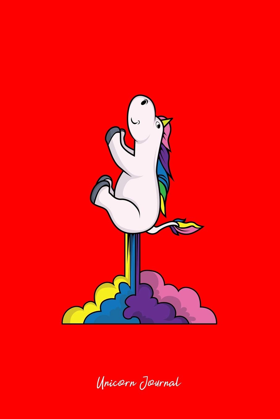 Unicorn Journal: Lined Journal - Farting Unicorn Black Fun-ny Pony Animal Unicorn Lover Gift - Red Ruled Diary, Prayer, Gratitude, Writing, Travel, Notebook For Men Women - 6x9 120 pages Books