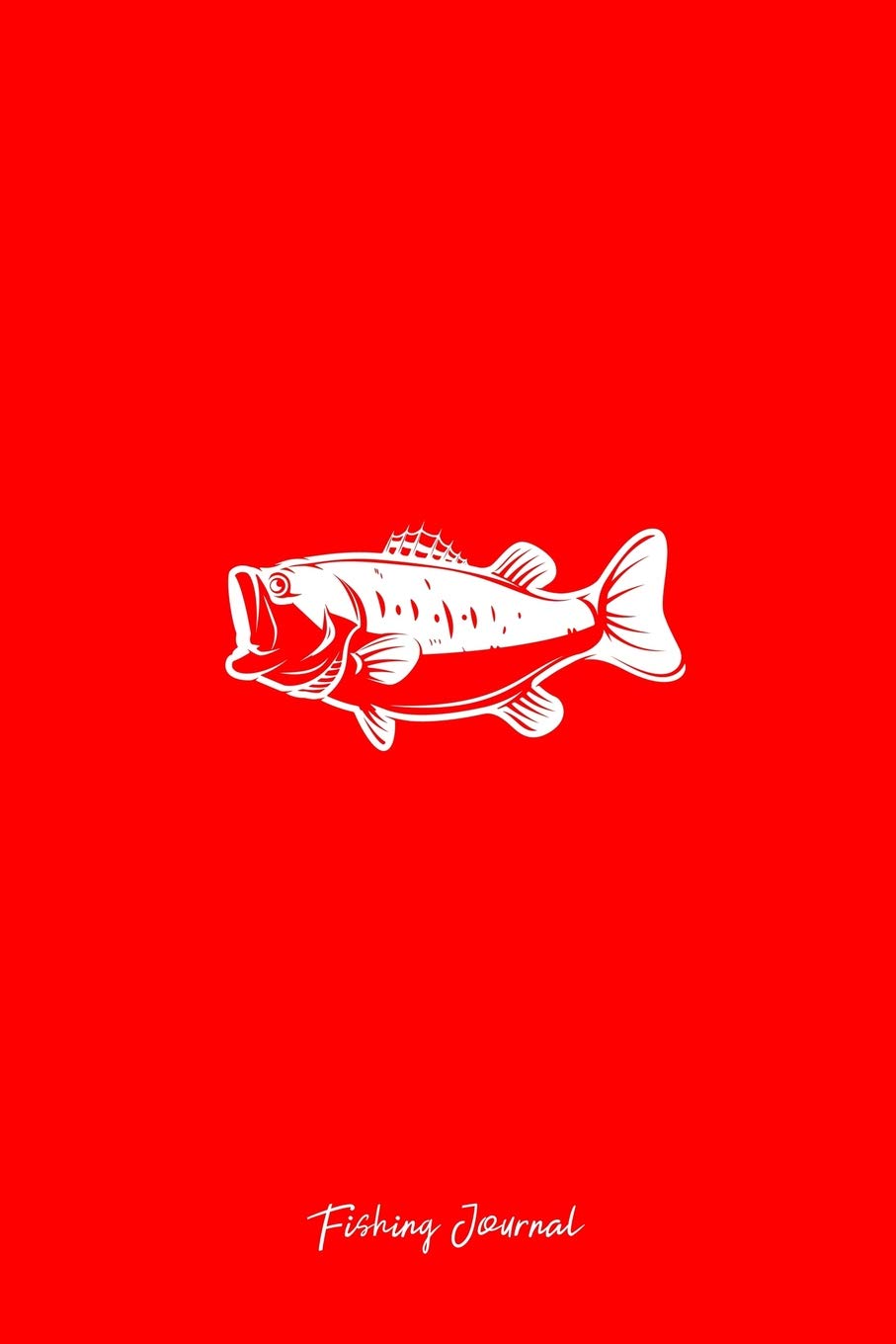 Fishing Journal: Lined Journal - Bass Fish Fishing Black Fun-ny Cool Hobby Fisher Gift - Red Ruled Diary, Prayer, Gratitude, Writing, Travel, Notebook For Men Women - 6x9 120 pages Books