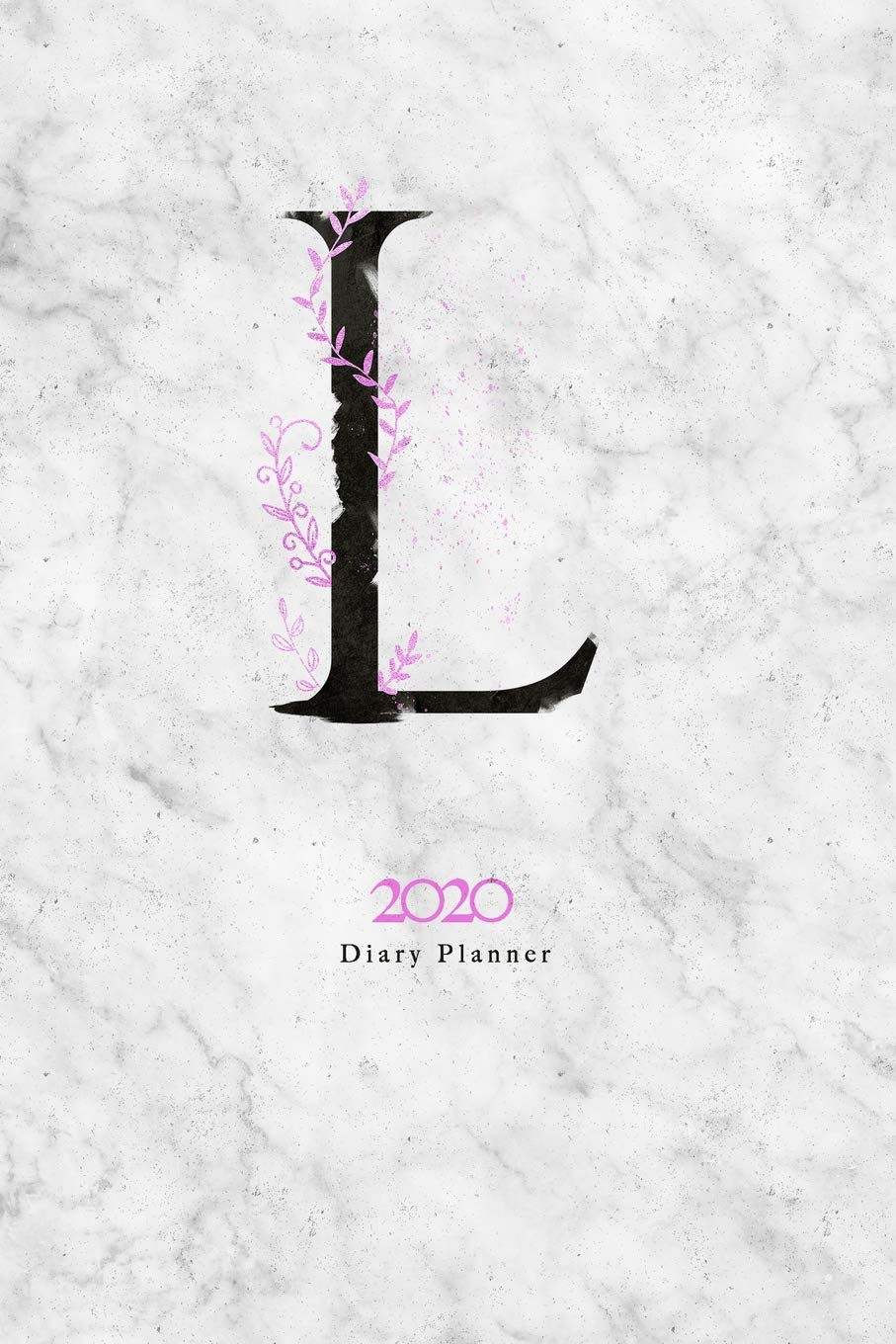 2020 Diary Planner: Black and Pink Beautiful Floral Design January to December 2020 Diary Planner With “L” Monogram Books