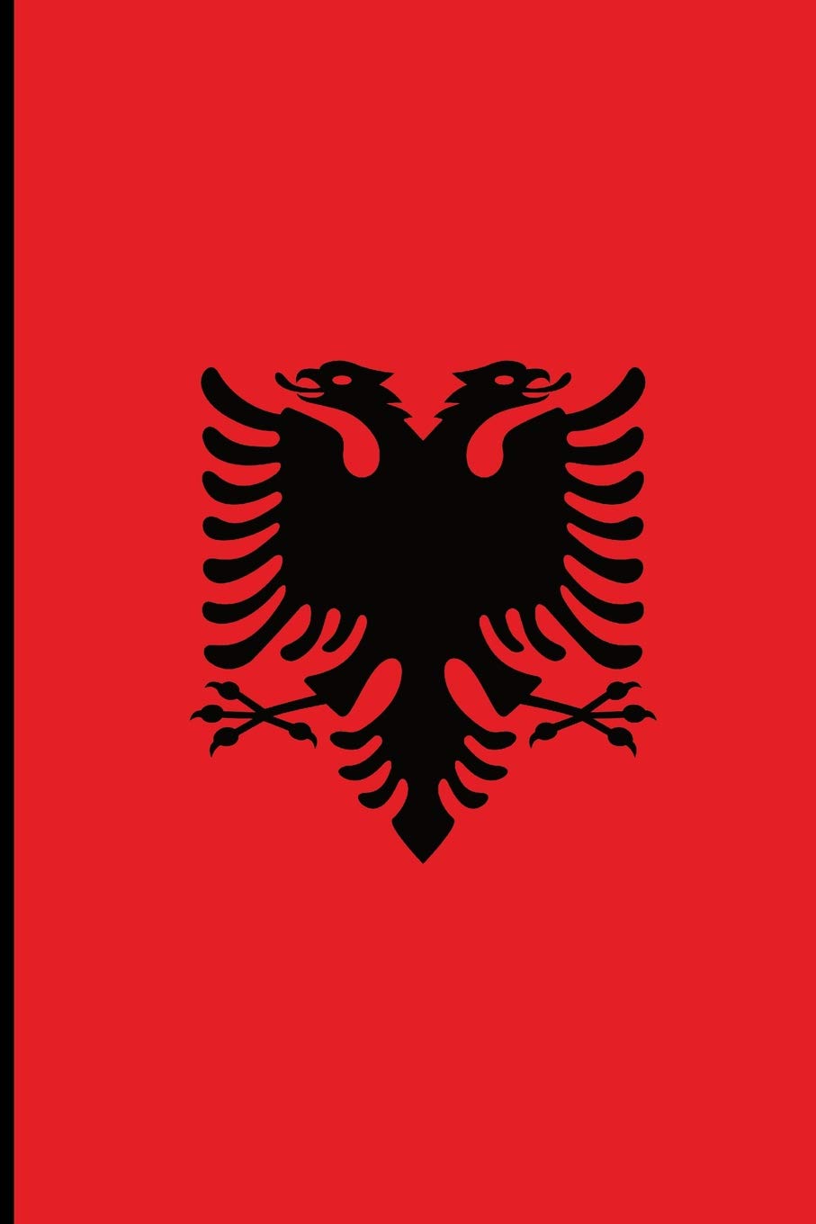 Albania Flag Notebook - Albanian Flag Book - Albania Travel Journal: Medium College-Ruled Journey Diary, 110 page, Lined, 6x9 (15.2 x 22.9 cm) book