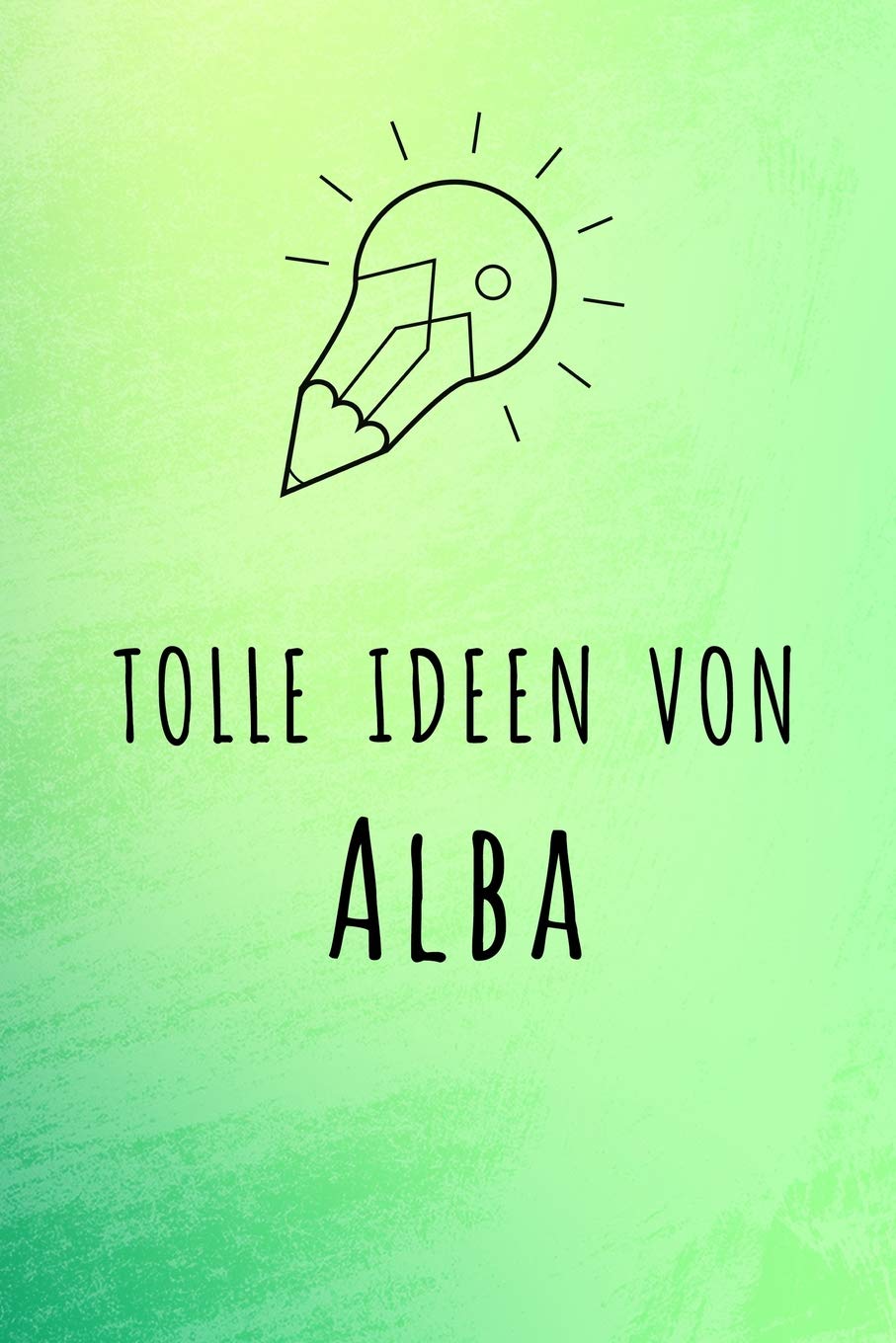 Tolle Ideen von Alba: Unliniertes Notizbuch mit Rahmen für deinen Vornamen Books