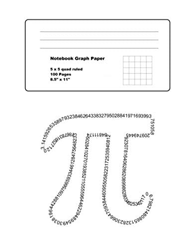 Notebook Graph Paper: 5 x 5 quad ruled - 100 Pages - 8.5" x 11" Composition Notebook (engineering graph paper) with beautiful math Cover. Natural Sciences