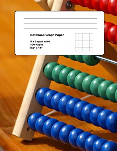 Notebook Graph Paper: 5 x 5 quad ruled - 100 Pages - 8.5" x 11" Composition Notebook (engineering graph paper) with beautiful math Cover. Business, Finance & Career