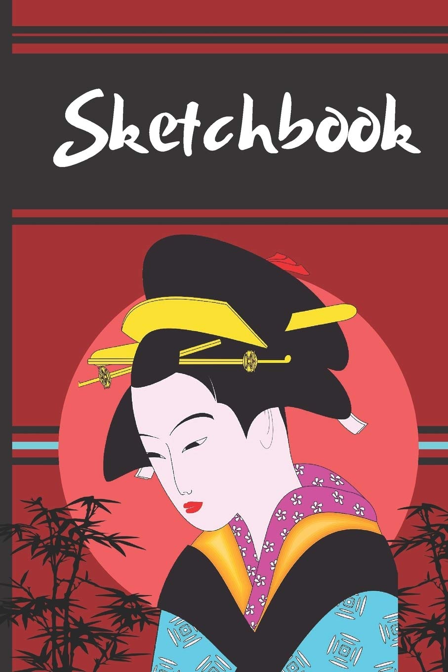 Sketchbook: Oriental Geisha of Asia Art Gift - SKETCHBOOK, 130 pages, 6" x 9" Arts & Music