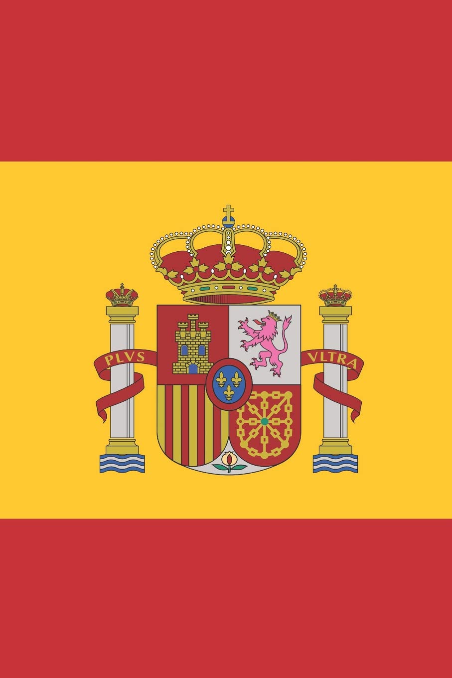 Spain Flag Notebook - Spanish Flag Book - Spain Travel Journal: Medium College-Ruled Journey Diary, 110 page, Lined, 6x9 (15.2 x 22.9 cm) Travel