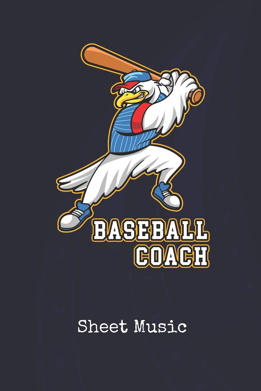 Sheet Music: Baseball Coach Patriot | Blank Writing Journal | Patriotic Stars & Stripes Red White & Blue Cover | Daily Diaries for Journalists & ... Taking | Write about your Life & Interests book