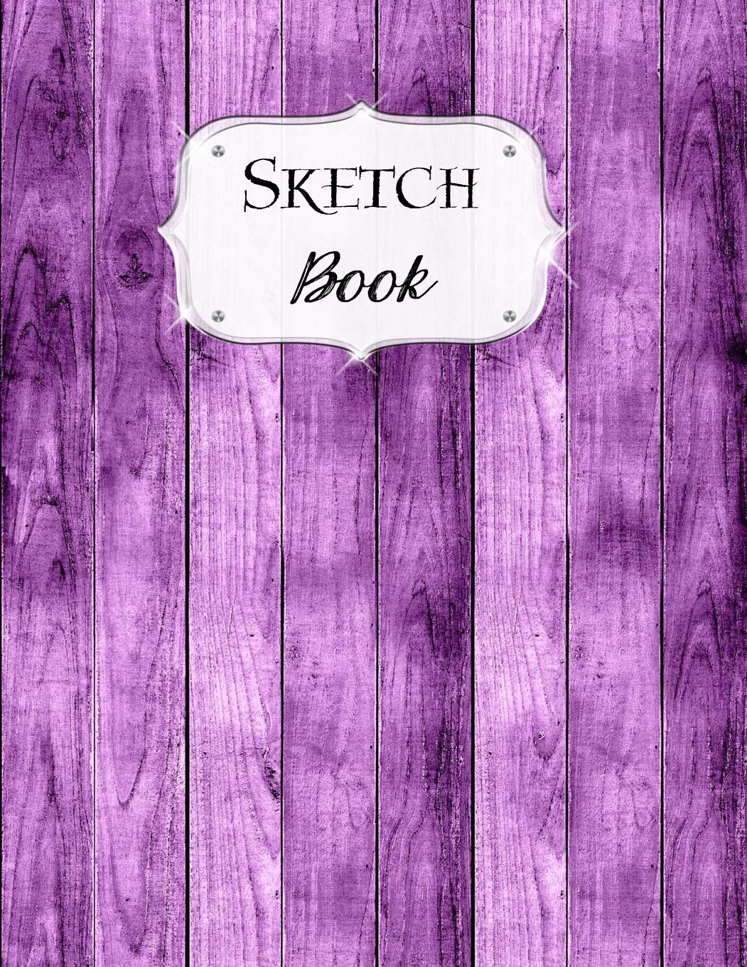 Sketch Book: Rustic | Sketchbook | Scetchpad for Drawing or Doodling | Notebook Pad for Creative Artists | #8 | Purple Wood Hobbies & Crafts