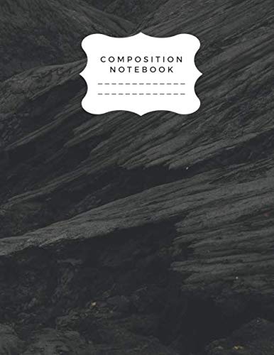 Composition Notebook: Black Extra Large 8.5" x 11" College Ruled Lined Paper Exercise Book 200 pages, 100 sheets Learning & Reference