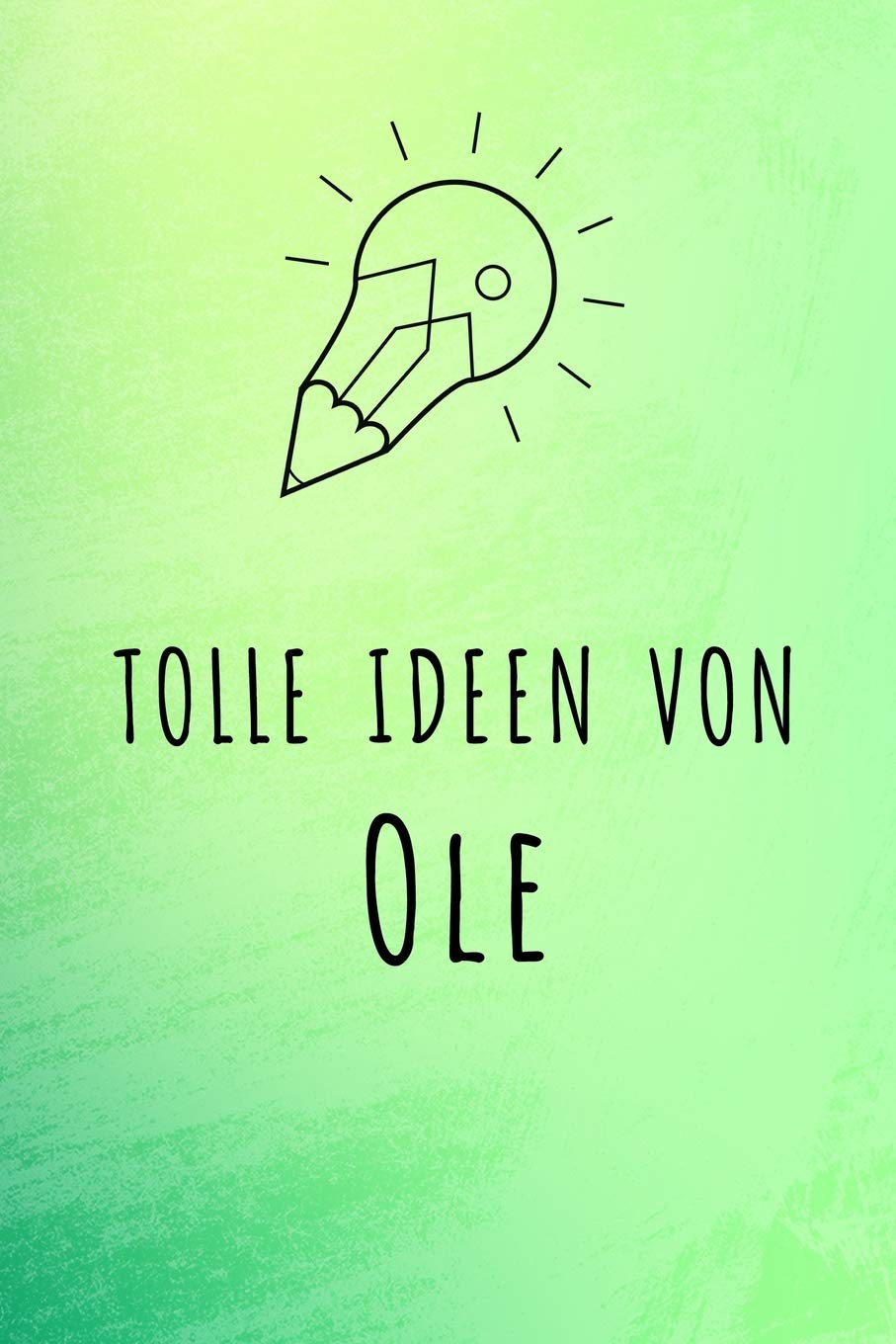 Tolle Ideen von Ole: Unliniertes Notizbuch mit Rahmen für deinen Vornamen Books