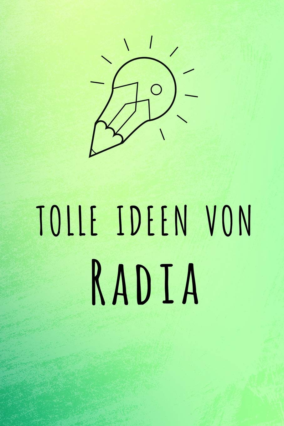 Tolle Ideen von Radia: Unliniertes Notizbuch mit Rahmen für deinen Vornamen Books