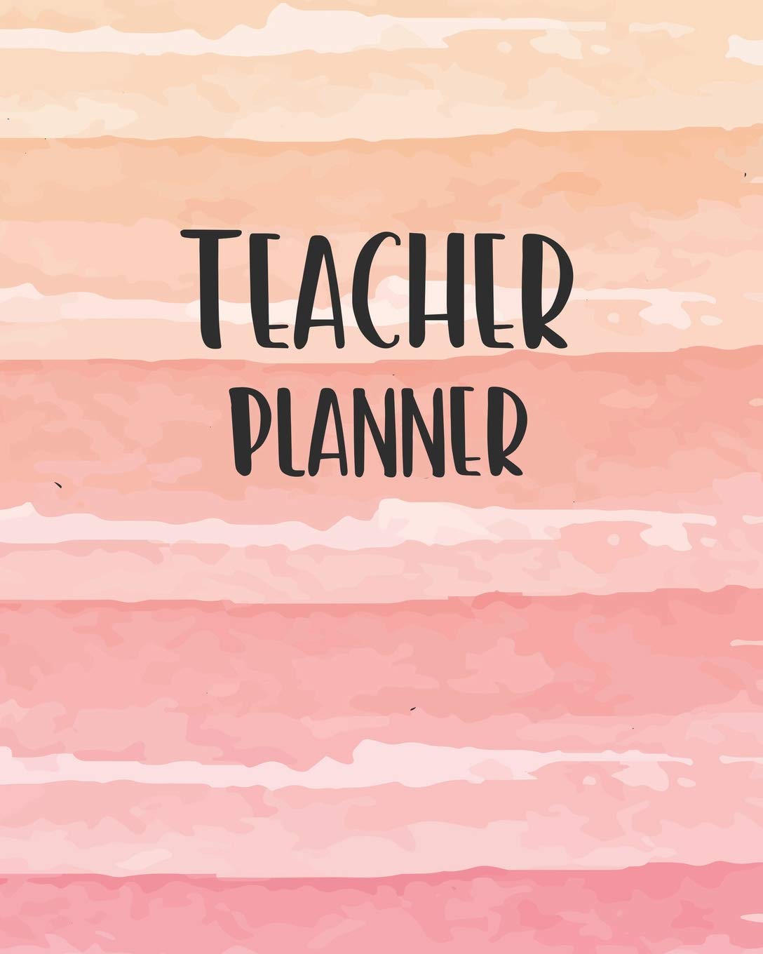 Teacher Planner: Orange Watercolor Stripes Teacher's Lesson Planner Notebook Large 8 x 10" Size 150 pages Education & Training