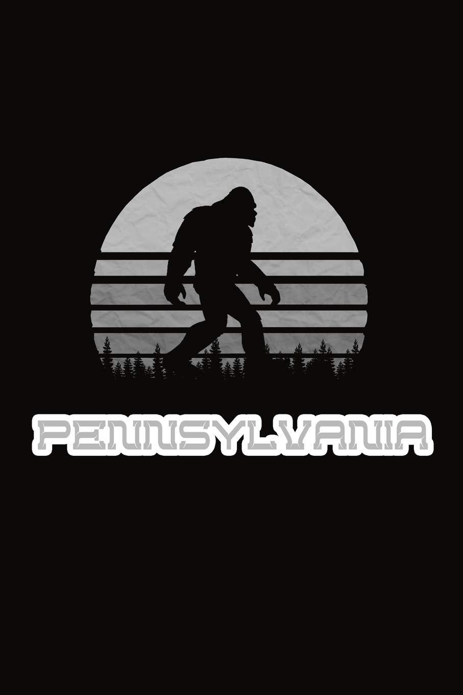 Pennsylvania: Bigfoot themed journal with names of States in America. Fairy Tales & Legends