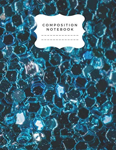 Composition Notebook: Blue Extra Large 8.5" x 11" College Ruled Lined Paper Exercise Book 200 pages, 100 sheets Learning & Reference