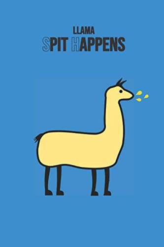 Funny Llama Notebook Spit Happens With Blank Lined Pages Business, Finance & Career