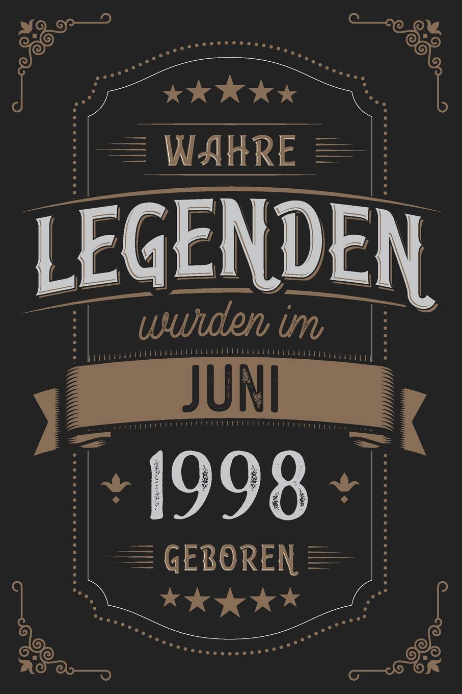 Wahre Legenden wurden im Juni 1998 geboren: Vintage Geburtstag Notizbuch - individuelles Geschenk für Notizen, Zeichnungen und Erinnerungen | liniert mit 100 Seiten Books