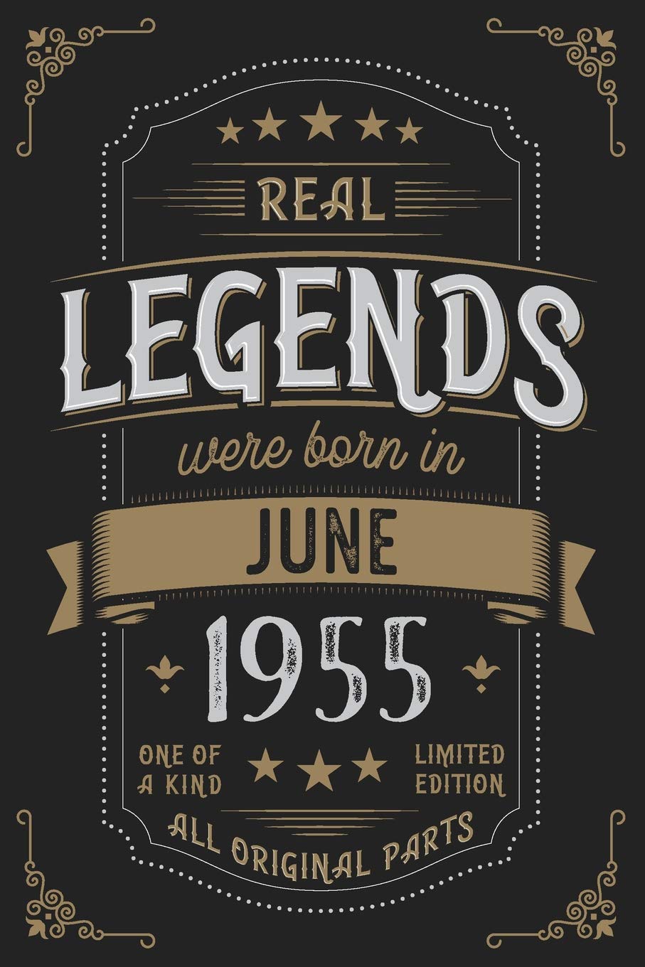 Real Legends were born in June 1955: Vintage Birthday Notebook - Great Individual Gift for Writing Notes, Scribble and Reminders | lined | 6x9 Inch | 100 Pages Books
