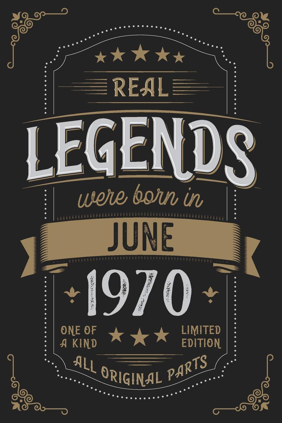 Real Legends were born in June 1970: Vintage Birthday Notebook - Great Individual Gift for Writing Notes, Scribble and Reminders | lined | 6x9 Inch | 100 Pages Books