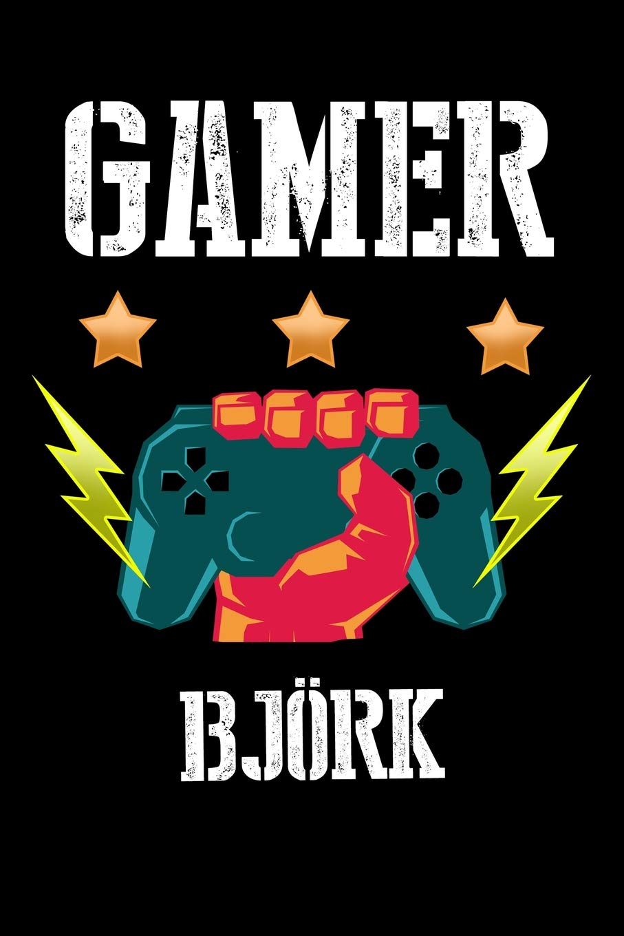 Gamer Björk: Liniertes Notizbuch für deinen Vornamen Books