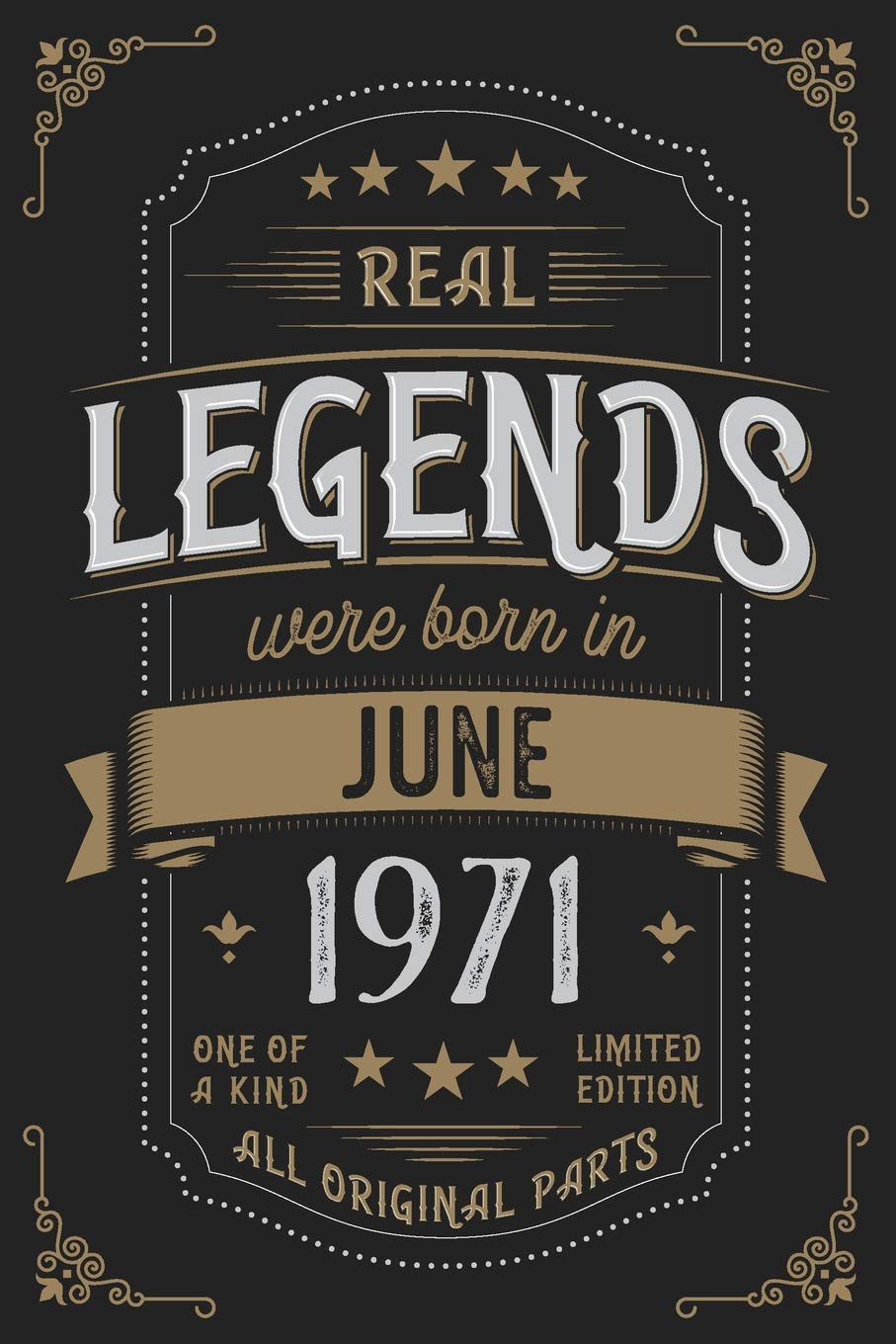 Real Legends were born in June 1971: Vintage Birthday Notebook - Great Individual Gift for Writing Notes, Scribble and Reminders | lined | 6x9 Inch | 100 Pages Books