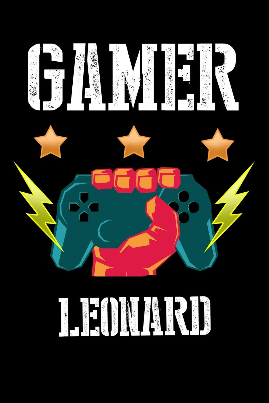 Gamer Leonard: Liniertes Notizbuch für deinen Vornamen Books