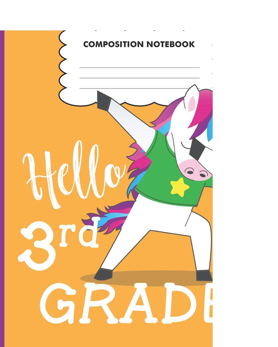 Hello 3rd grade: School primary composition notebook for kids Wide Ruled copy book for elementary kids school supplies student teacher daily creative writing journal Non-fiction
