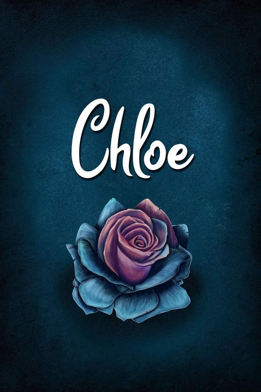 Chloe: Personalized Name Journal, Lined Notebook with Beautiful Rose Illustration on Blue Cover Garden & Plants